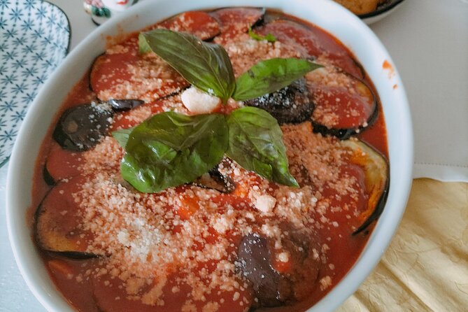 Typical Sicilian Cooking Course overlooking the Archaeological Park - Starters and mains: what the meal actually looks like