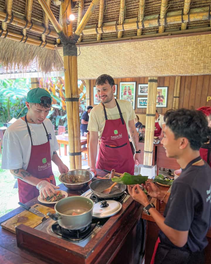 Ubud: Organic Farm Harvest, Bali Cooking Class by Pemulan - The Best Part: Sitting Down to Eat What You Made