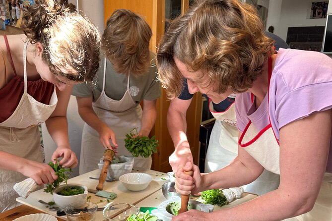 With Tiziana Cooking Class for Pesto , Gnocchi and Tiramisù - English Instruction in a Small Group (With Real Conversations)